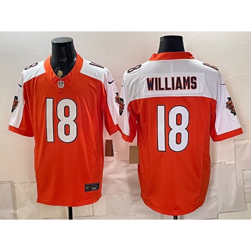 new Adult Chicago Bears Caleb Williams NO.18 Football Jerseys thanks giving version