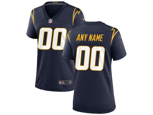 Women's Los Angeles Chargers number and name custom Football Jerseys