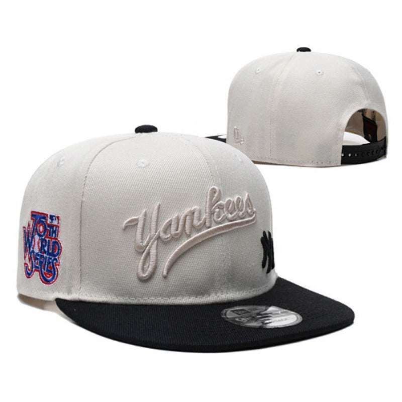 NYC City Baseball NY Symbol Flat Brim & Dad Caps, Unisex Adjustable Local Game Day Headwear Multi-Color Washed Solid Two-Tone Mesh Styles