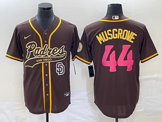 Men/Women/Youth San Diego Padres Joe Musgrove #44 baseball Jerseys