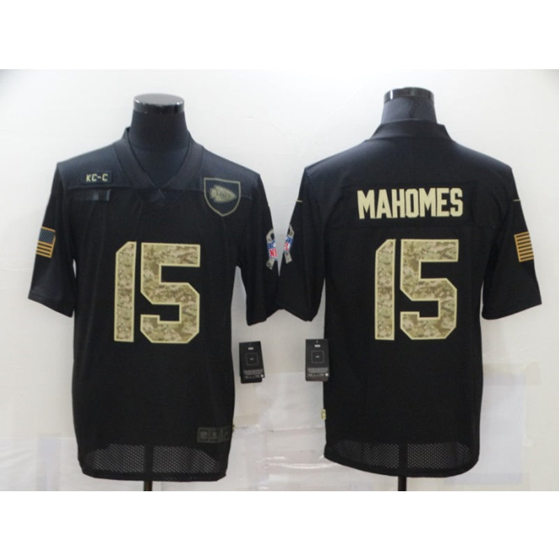 men/women/kids KC.Chiefs Mahomes NO.15 Black Football Jersey