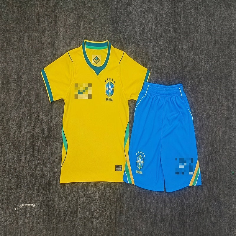 Kids Brazil 2026 world cup home soccer Jersey custom name and number