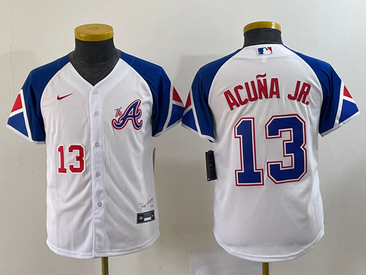 Men/Women/Youth Atlanta Braves Ronald Acuña Jr. #13 baseball Jerseys