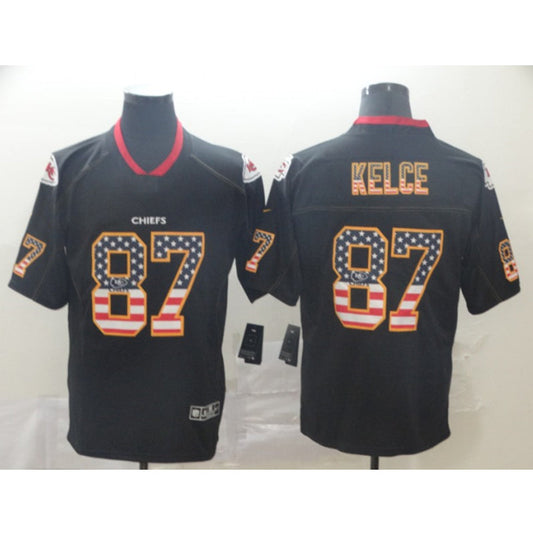 men/women/kids KC.Chiefs Kelce NO.87 Black Football Jersey
