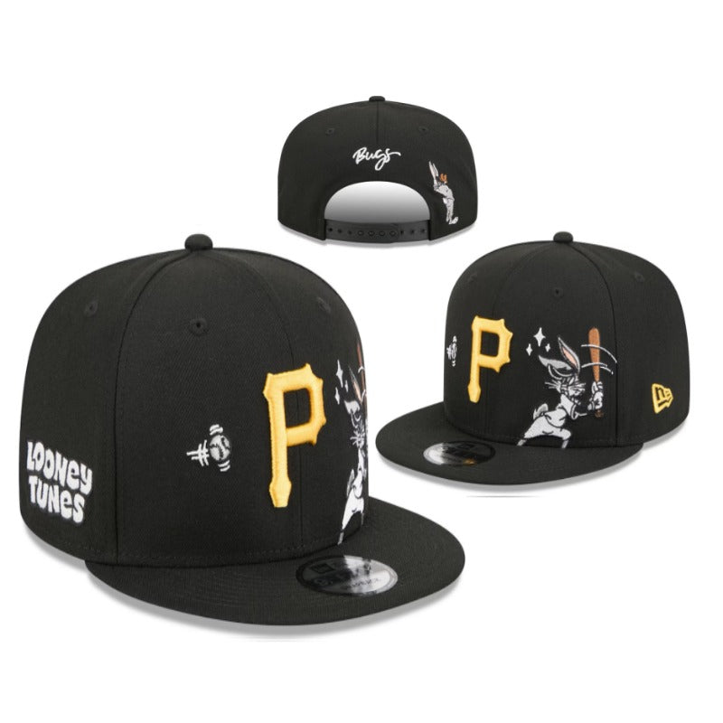 PITTSBURGH P Logo Flat Brim Adjustable Sports Fan Baseball Snapback Hats Unisex