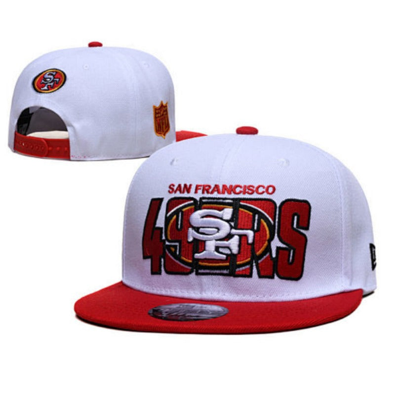 San Francisco 49 Retro Stitched Snapback Hat - Vintage SF Red Gold Adjustable Football Cap Collection