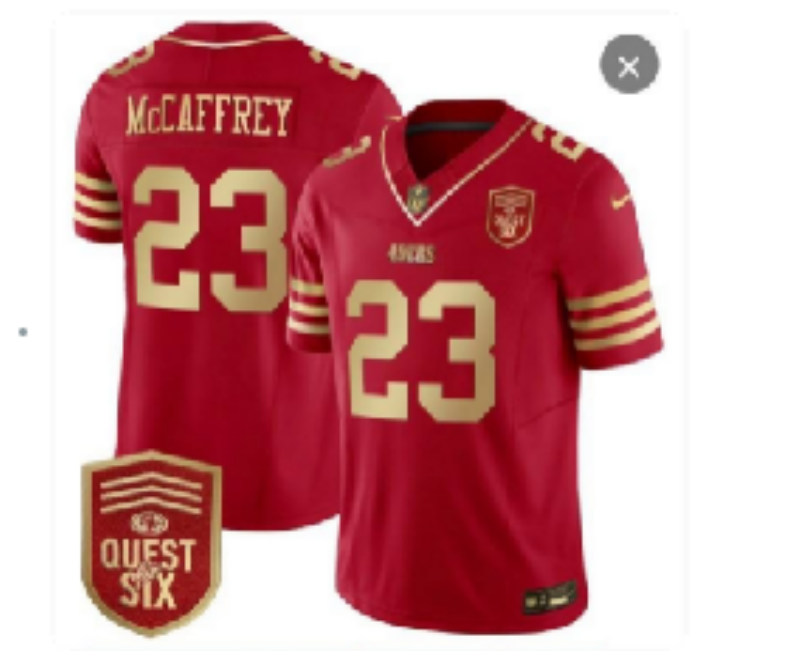 Newest arrival 2025 Adult San Francisco 49ers Christian McCaffrey No.23 Football Jerseys
