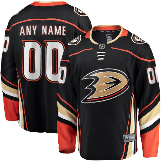 Men¡¯s Anaheim Ducks Black Home Breakaway Custom Jersey