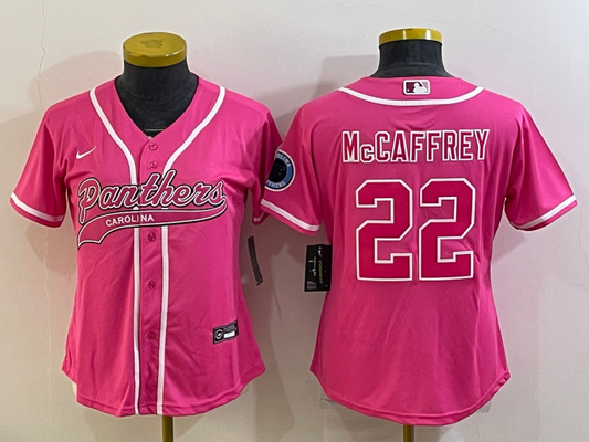 Women's Carolina Panthers Christian McCaffrey NO.22 Football Jerseys