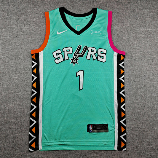 San Antonio Spurs Victor Wembanyama swingman basketball jerseys S-2XL
