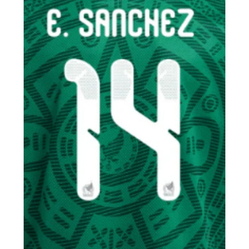 Mexico National Green Tribal Pattern Soccer Jersey, world cup Unisex Match Day Short Sleeve Uniform, Custom Name Number Sport Fan Tee