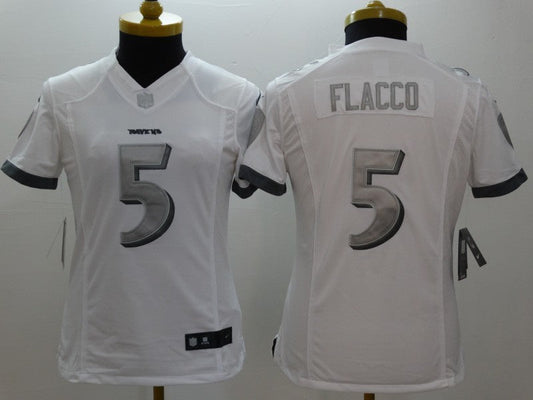 Women's Baltimore Ravens Joe Flacco NO.5 Football Jerseys