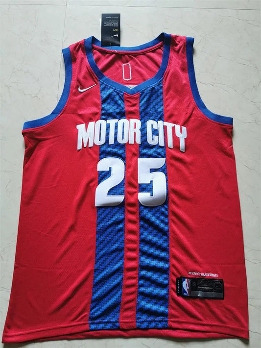 Detroit Pistons Derrick Rose NO.25 Basketball Jersey