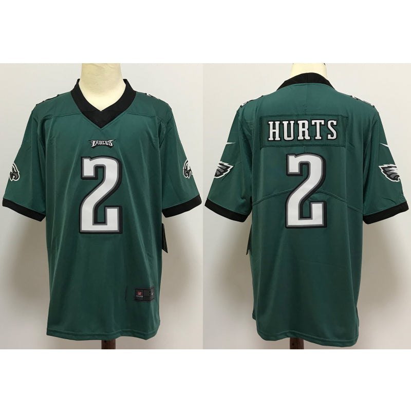 men/women/kids P.Eagles Hurts NO.2 Green Football Jersey
