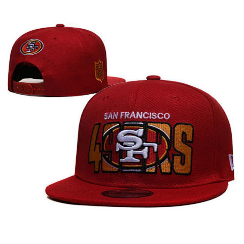 San Francisco 49 Retro Stitched Snapback Hat - Vintage SF Red Gold Adjustable Football Cap Collection