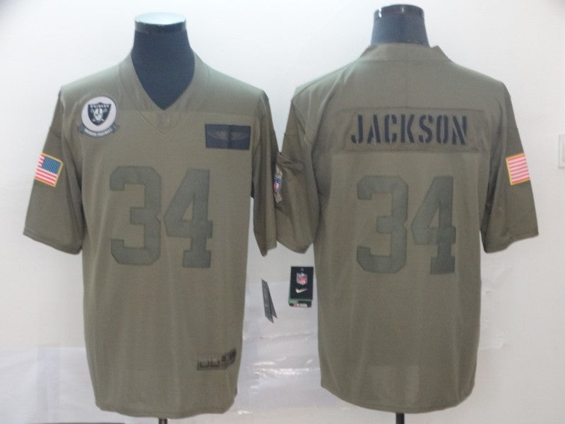Adult ‎Oakland Raiders Bo Jackson NO.34 Football Jerseys