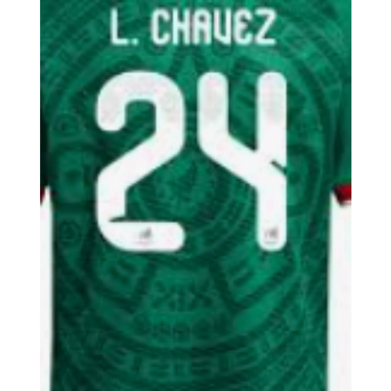 Mexico National Green Tribal Pattern Soccer Jersey, world cup Unisex Match Day Short Sleeve Uniform, Custom Name Number Sport Fan Tee