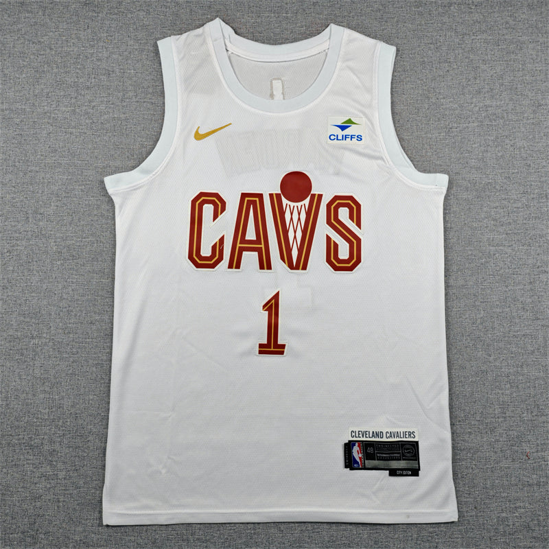 2025/26 Cleveland Cavaliers James Harden #1 white Swingman basketball jerseys S-2XL