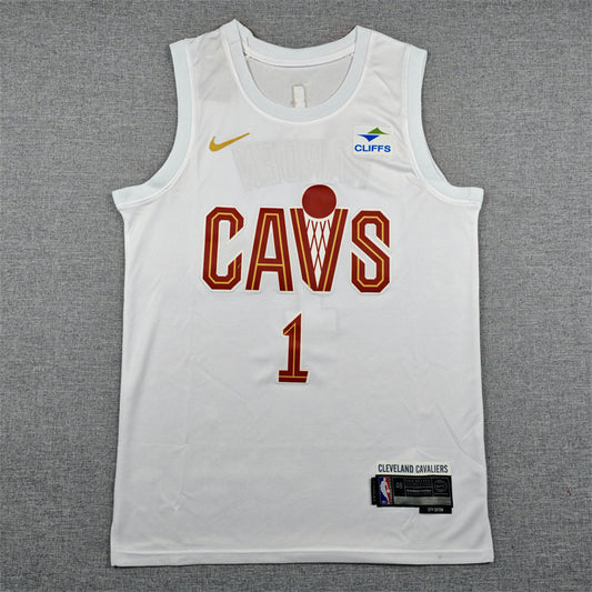 2025/26 Cleveland Cavaliers James Harden #1 white Swingman basketball jerseys S-2XL