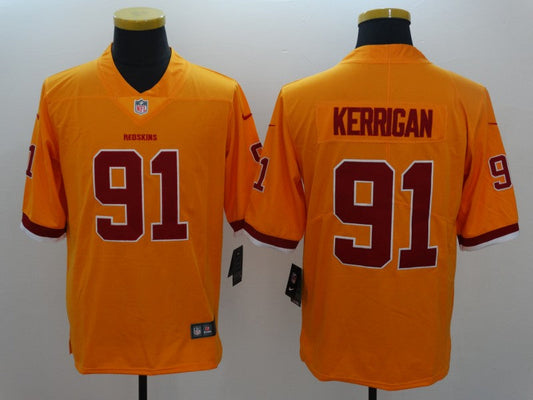 Adult Washington Redskins Rayn Kerrigan NO.91 Football Jerseys