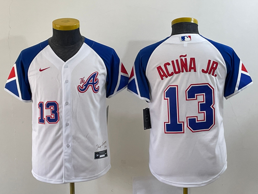 Men/Women/Youth Atlanta Braves Ronald Acuña Jr. #13 baseball Jerseys
