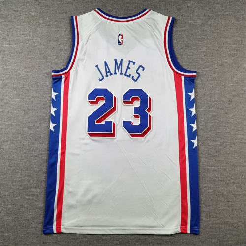 Philadelphia 76ers LeBron James #23 swingman basketball jerseys city version white