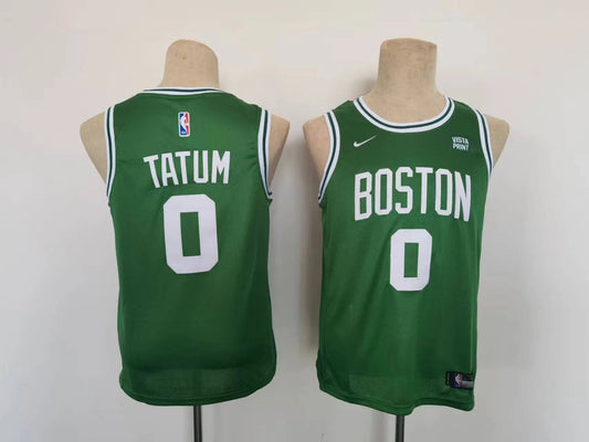 Kids Boston Celtics Jayson Tatum NO.0 Basketball Jersey