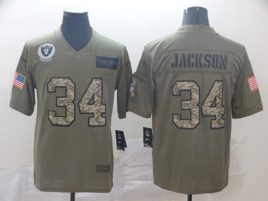 Adult ‎Oakland Raiders Bo Jackson NO.34 Football Jerseys