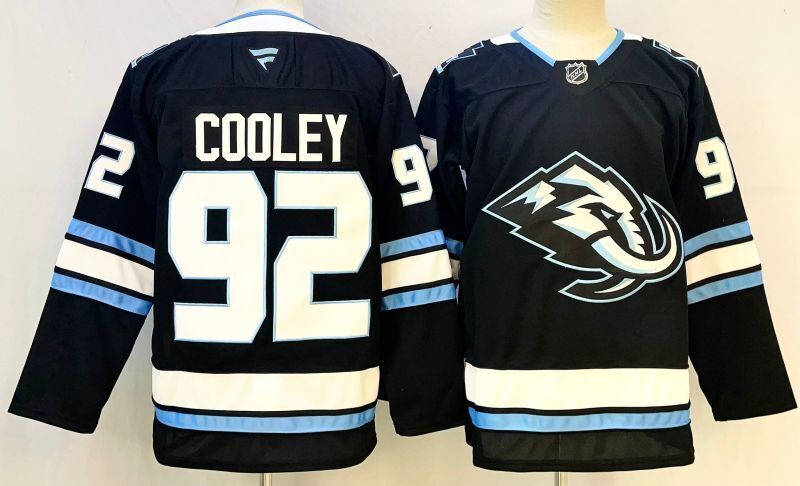 Men's Utah Mammoth Logan Cooley #92 Fanatics Black Player Jersey