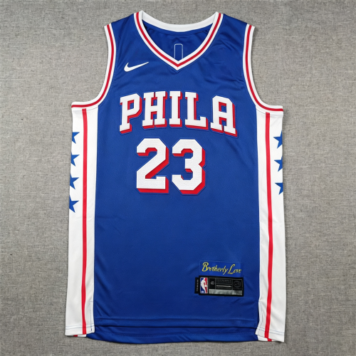 Philadelphia 76ers LeBron James #23 swingman basketball jerseys city version blue