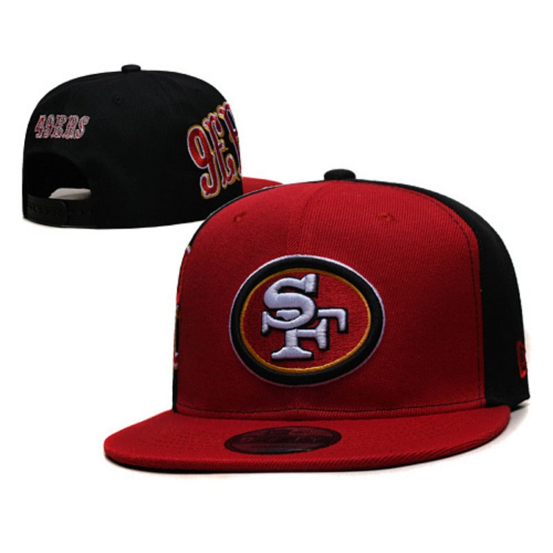 San Francisco 49 Retro Stitched Snapback Hat - Vintage SF Red Gold Adjustable Football Cap Collection