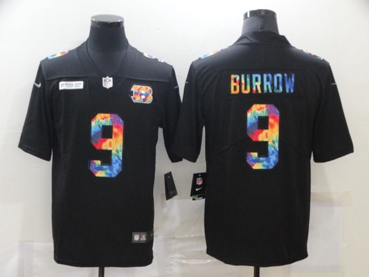 Cincinnati Bengals Joe Burrow NO.9 Salute To Service Football Jerseys