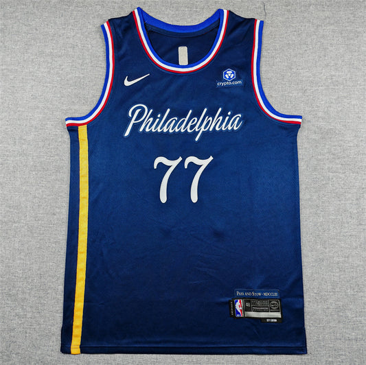 Philadelphia 76ers V.J. Edgecombe swingman basketball jerseys city version