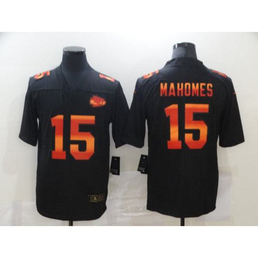 men/women/kids KC.Chiefs Mahomes NO.15 Black Football Jersey