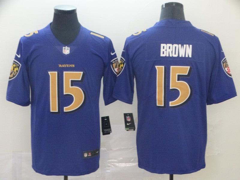 Adult  Baltimore Ravens Marquise Brown NO.15 Football Jerseys
