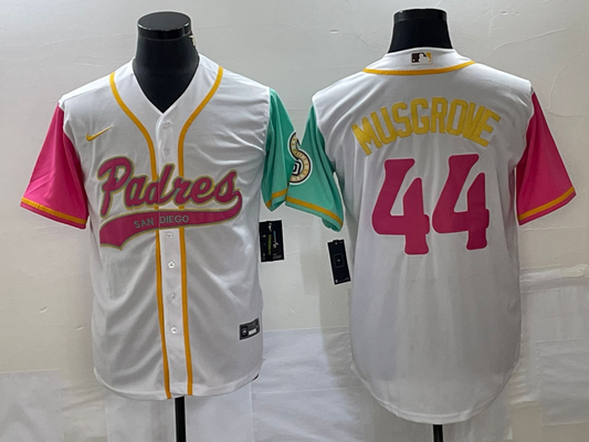 Men/Women/Youth San Diego Padres Joe Musgrove #44 baseball Jerseys
