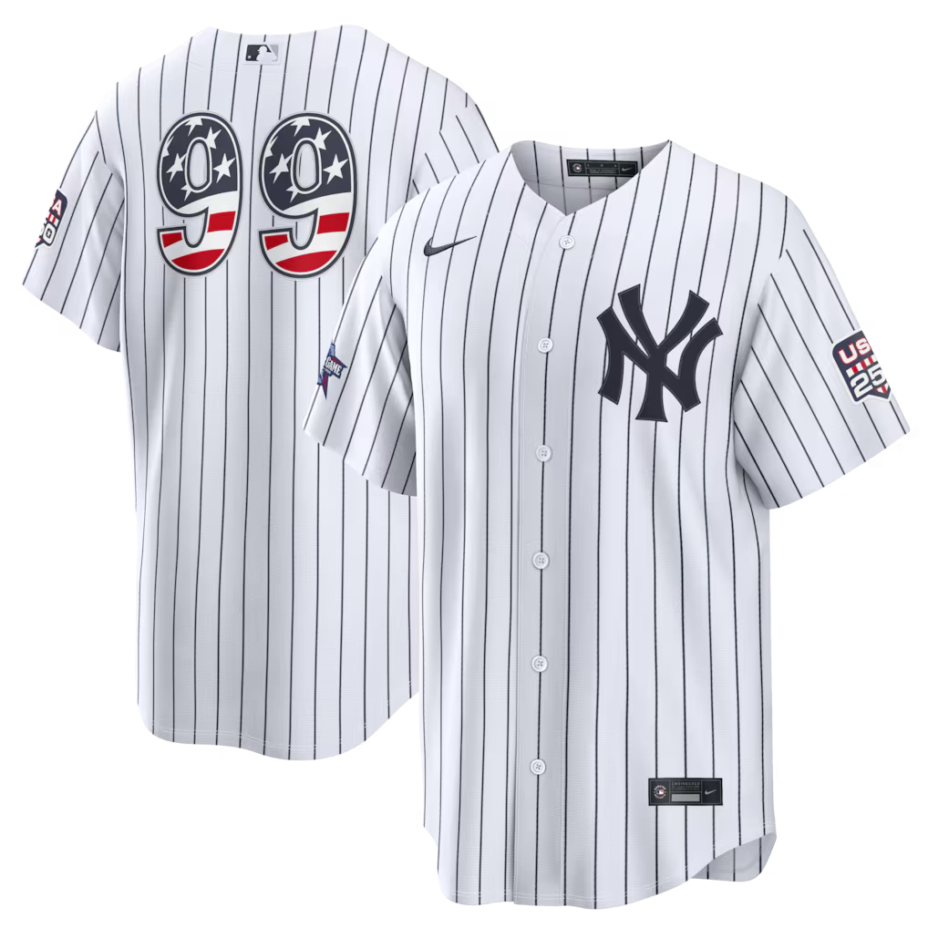 Men/Women/Youth New York Yankees Aaron Judge US flag NO.99 baseball Jerseys white