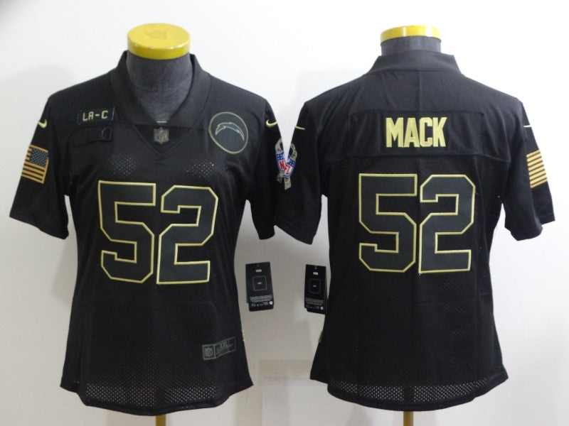 Women Los Angeles Chargers Khalil Mack NO.52 Football Jerseys