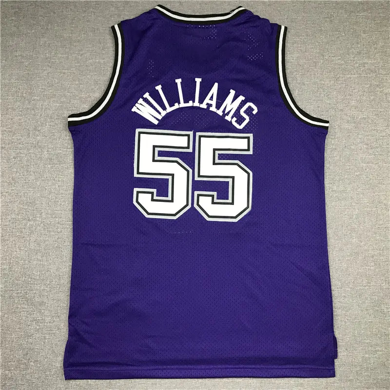 Sacramento Kings Williams NO.55 Purple Basketball Jersey