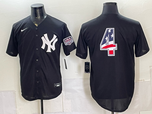 Men/Women/Youth New York Yankees Lou Gehrig USA flag NO.4 baseball Jerseys