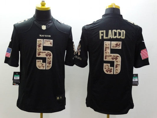 Adult  Baltimore Ravens Joe Flacco NO.5 Football Jerseys