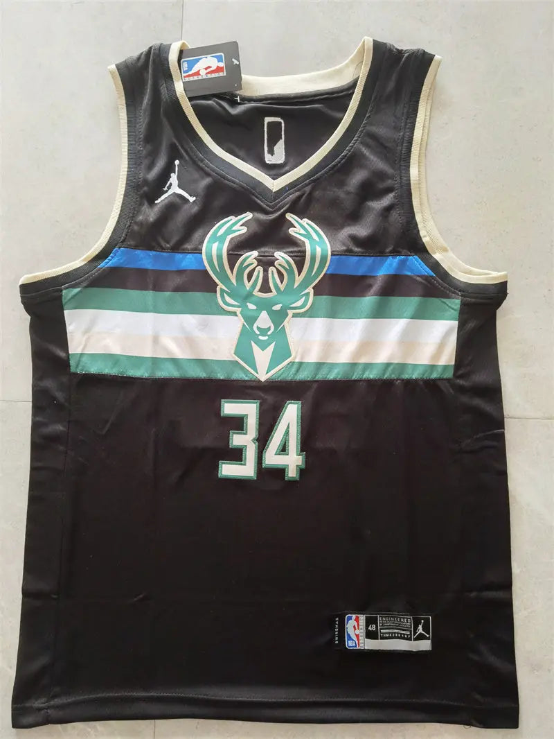 Milwaukee Bucks Giannis Antetokounmpo NO.34 Basketball Jersey