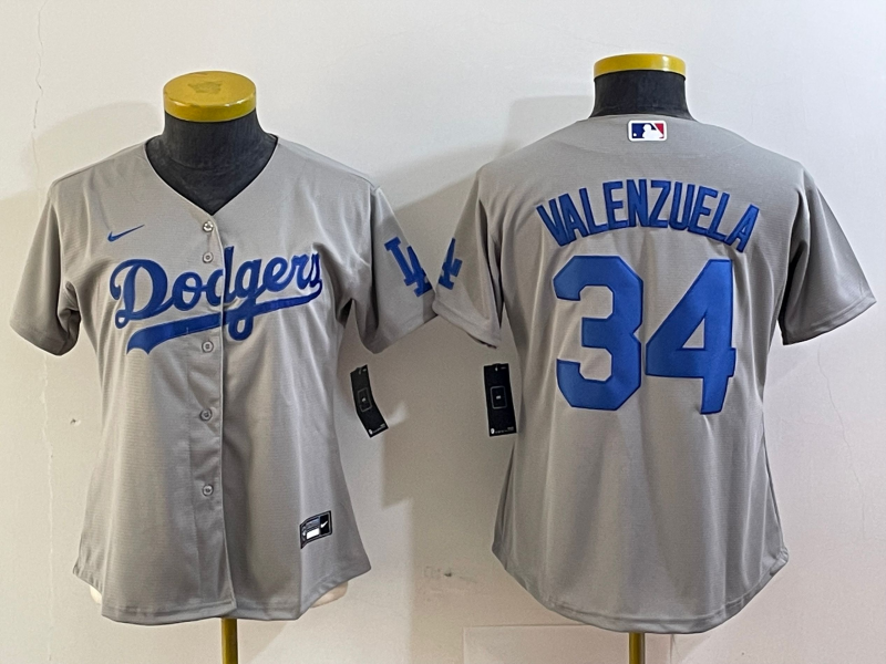 Women's Los Angeles Dodgers Fernando Valenzuela NO.34 baseball Jerseys