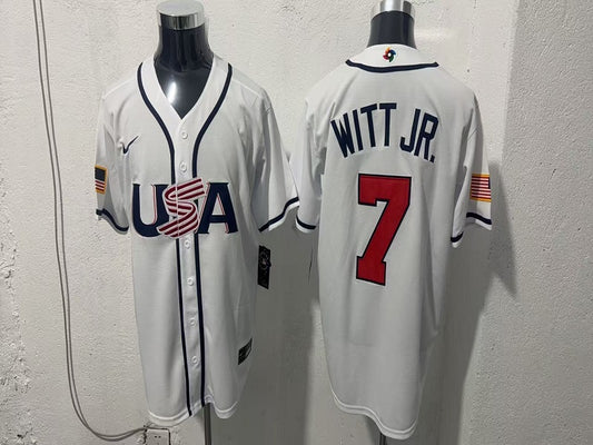 Men/Women/Youth Kansas City Royals Bobby Witt Jr.  #7 baseball Jerseys us national team