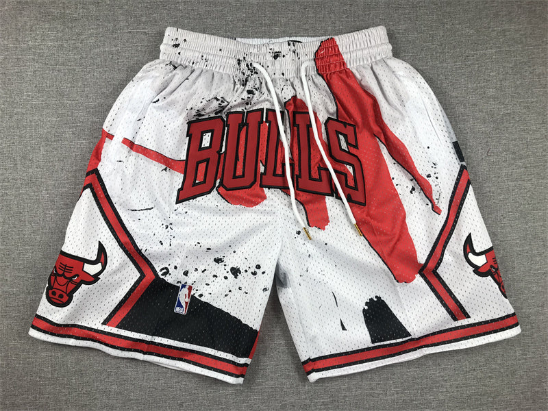 white Chicago bulls Basketball Shorts mens size s-2xl
