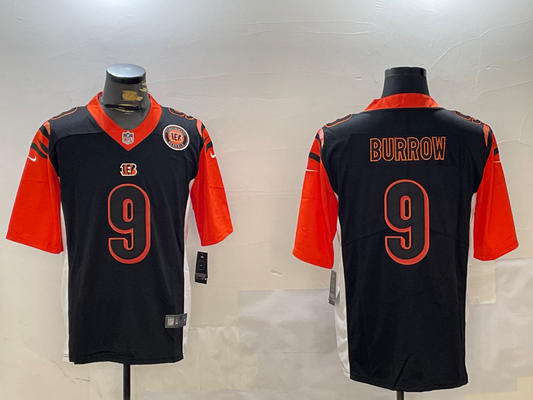 Cincinnati Bengals Joe Burrow NO.9 Salute To Service Football Jerseys