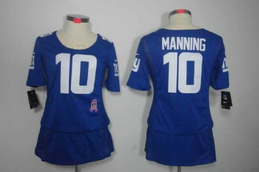 Women New York Giants Eli Manning NO.10 Football Jerseys