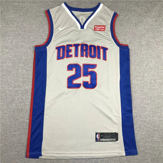 Detroit Pistons Derrick Rose NO.25 Basketball Jersey