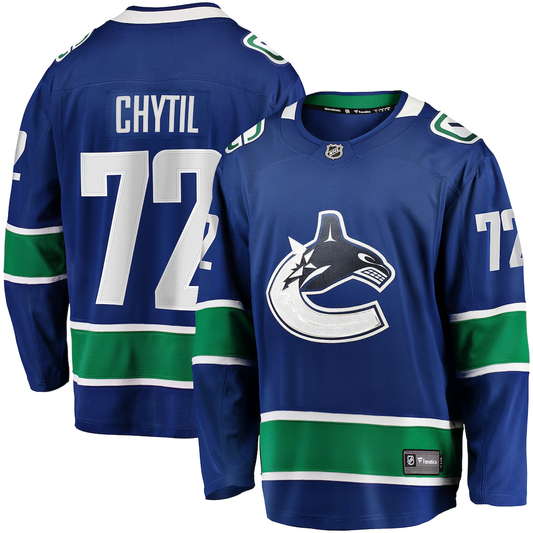 Men's Vancouver Canucks Filip Chytil #72 Fanatics Blue Home Breakaway Jersey