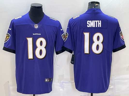 Adult  Baltimore Ravens Roquan Smith NO.18 Football Jerseys
